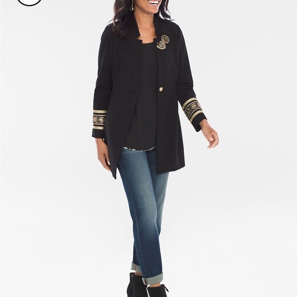 Chico’s Petite Cuff-Detail Jacket - Picture 2 of 10